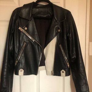 Blank NYC Faux Leather Colorblock Jacket